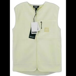 Rains Fleece Vest Straw/Yellow Medium NWT Water Repellent Breathable Insulating
